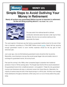 thumbnail of Time Money Magazine Article – Simple Steps to Avoid Outliving Your Money in Retirement 2.4.15
